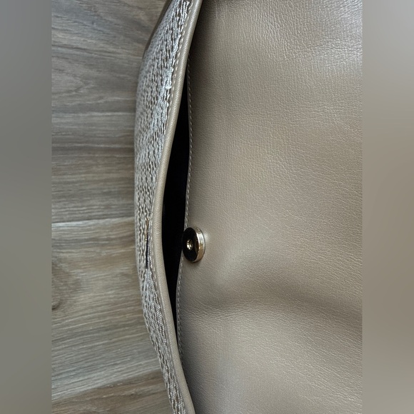 Mark Cross Vintage Cream/Tan Leather & Fabric Tote – Made in Italy – Rare Find - Picture 8 of 8